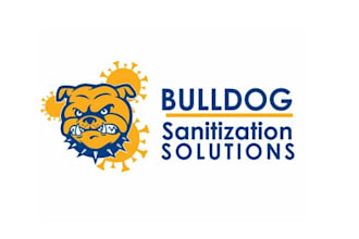 design awesome bulldog sanitization solutions logo