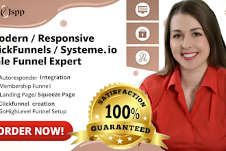 build clickfunnels sales funnel, landing page, gohighlevel, systeme io funnel