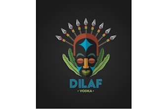 design creative premium african vodka logo