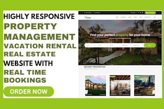 design property management website vacation rental airbnb real estate website