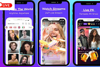 develop a live streaming app streaming website streaming app video streaming app