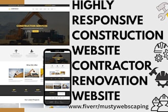 build responsive construction website contractor renovation wordpress website