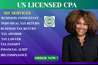 be business consultant, CPA financial tax advisor, CPA lawyer and accountant
