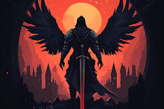 make fantasy game logo with cool unique magic style
