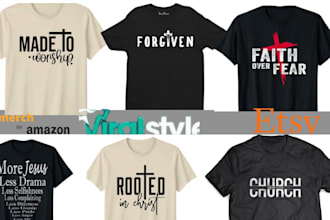 do christain t shirt design with bible verse, typography designs for etsy