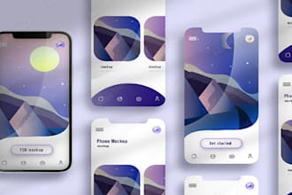 do mobile app UI UX design UI mockup wireframe prototype ios android on figma