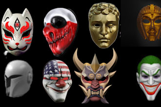 sculpt 3d mask 3d cosplay 3d helmet 3d cosplay armor 3d props stl 3d printing