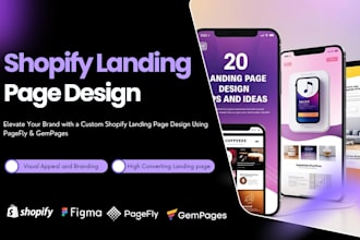 design shopify landing and product pages with pagefly or gempages