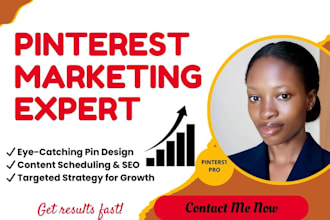 manage pinterest account with SEO optimized profile, pins and boards