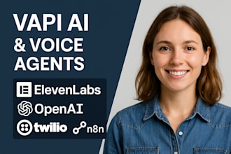 create vapi ai voice agent, retell ai voicebot with elevenlabs, n8n and make com