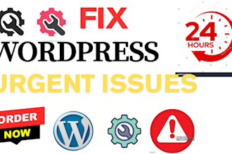urgently troubleshoot fix repair and redesign website error or wordpress website