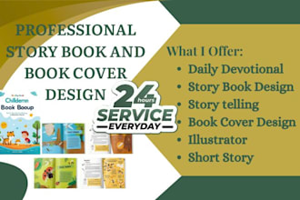 do brand storytelling, children book illustrations, design storybooks and covers