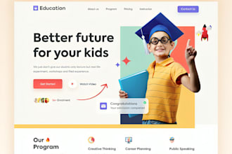 design school website, educational, driving school, college website