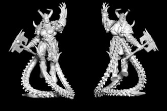 3d sculpt warhammer 40k dnd 3d miniature tabletop model stl for 3d printing stl