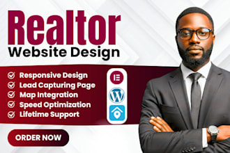 design a simple, professional real estate website for realtors no idx