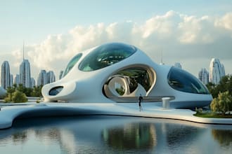 make sci fi , cyberpunk, fantasy science fiction city
