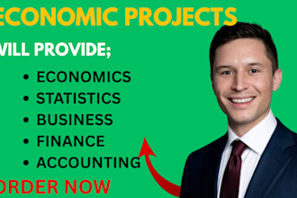 do economics, statistics, business, finance, accounting, econometrics tasks