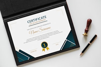 design a professional certificate diploma award design