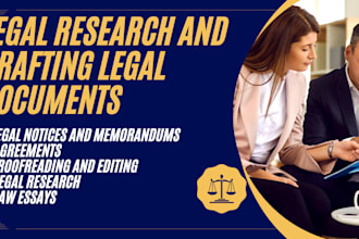 help with legal research and draft legal document