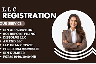do llc registration, llc formation, ein llc amend dissolve for US non residents