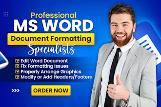 be professional ms word expert for microsoft word documents formatting