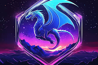 do an animated fantasy, rpg, mmorpg, sci fi game logo