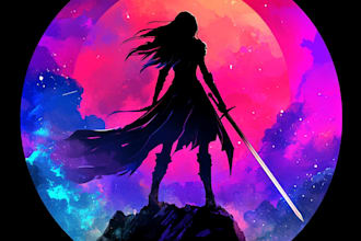 make a custom dnd, fantasy, sci fi, rpg animated game logo