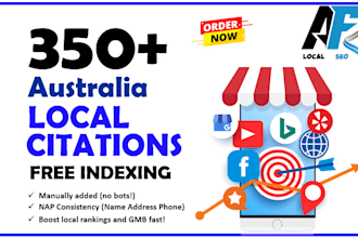 promote your business with free indexing 350 australia local citations