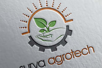 make a modern landscape, trimming, agriculture and lawn care logo design