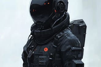 do a high quality sci fi and star wars character sci fi character art