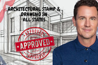 create architectural stamp, floor plan, site plan, mep, and city permit