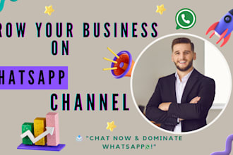 create, manage and help to promote your business on whatsapp channel
