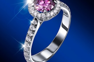luxury jewelry image retouching with detail enhancements