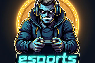 design high quality esport five star hotel mascot logo with my fastest delivery