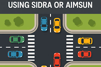 do road intersection and traffic analysis in sidra or ainsum