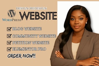 do wordpress website design for blog community petition wordpress elementor pro
