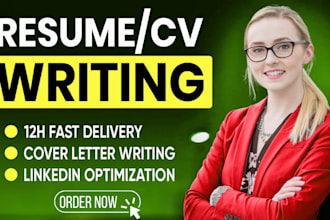 professionally write resume, cv writing or linkedin profile optimization