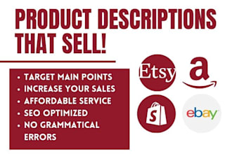 write SEO product descriptions to boost amazon shopify sales