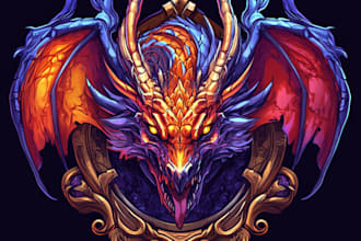 do medieval, fantasy, rpg, rustic, scifi and game logo