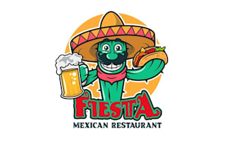 design authentic mexican fiesta meaning festive style logo