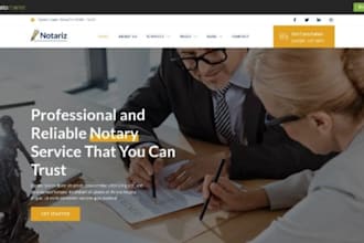 design a modern wordpress notary or signing agent website notary landing page
