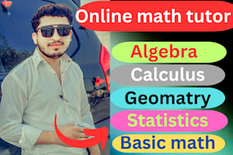 be  online math expert tutor for algebra and calculus for grade 1 to 12