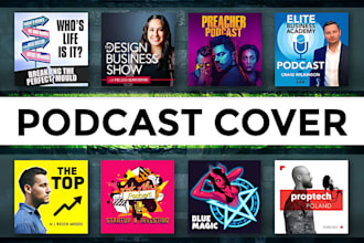 design podcast cover art, podcast cover and podcast logo within 12hrs