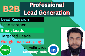 do b2b lead generation, scraping and email research