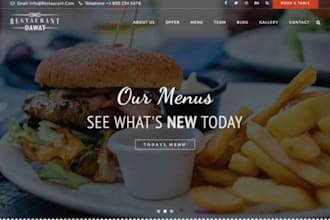restaurant website food website and setup online food ordering using gloria food