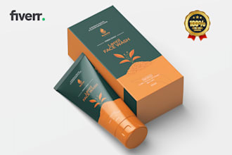 design premium facewash packaging and label for your skincare brand