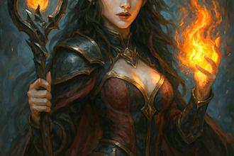 draw fantasy character illustration or character design