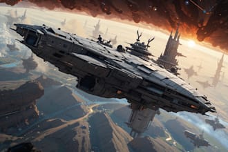 draw a sci fi spaceship art