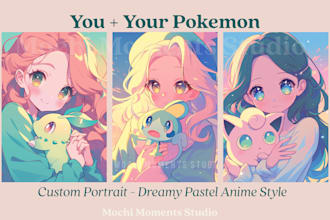 draw pokemon trainer with your pokemon partner
