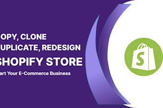 design, copy or redesign any shopify store with your branding
